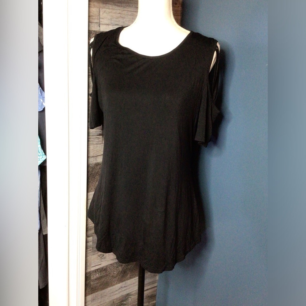 Black XL Crew Neck Short Sleeve Top by Amazon (0170)